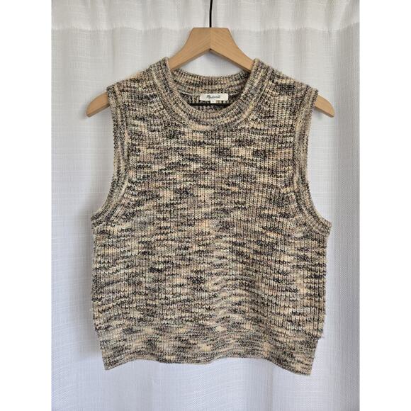 Madewell Space Dyed Boulier Sweater Vest Small Light Academia Preppy Cottage - Picture 1 of 8